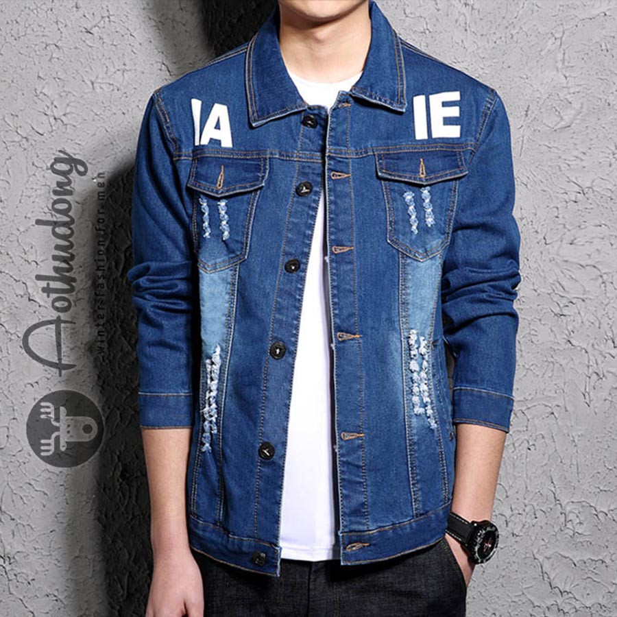 phối đồ với áo khoác denim nam
