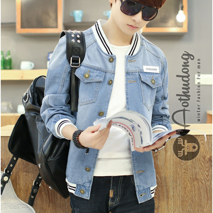 phối đồ với áo khoác denim nam